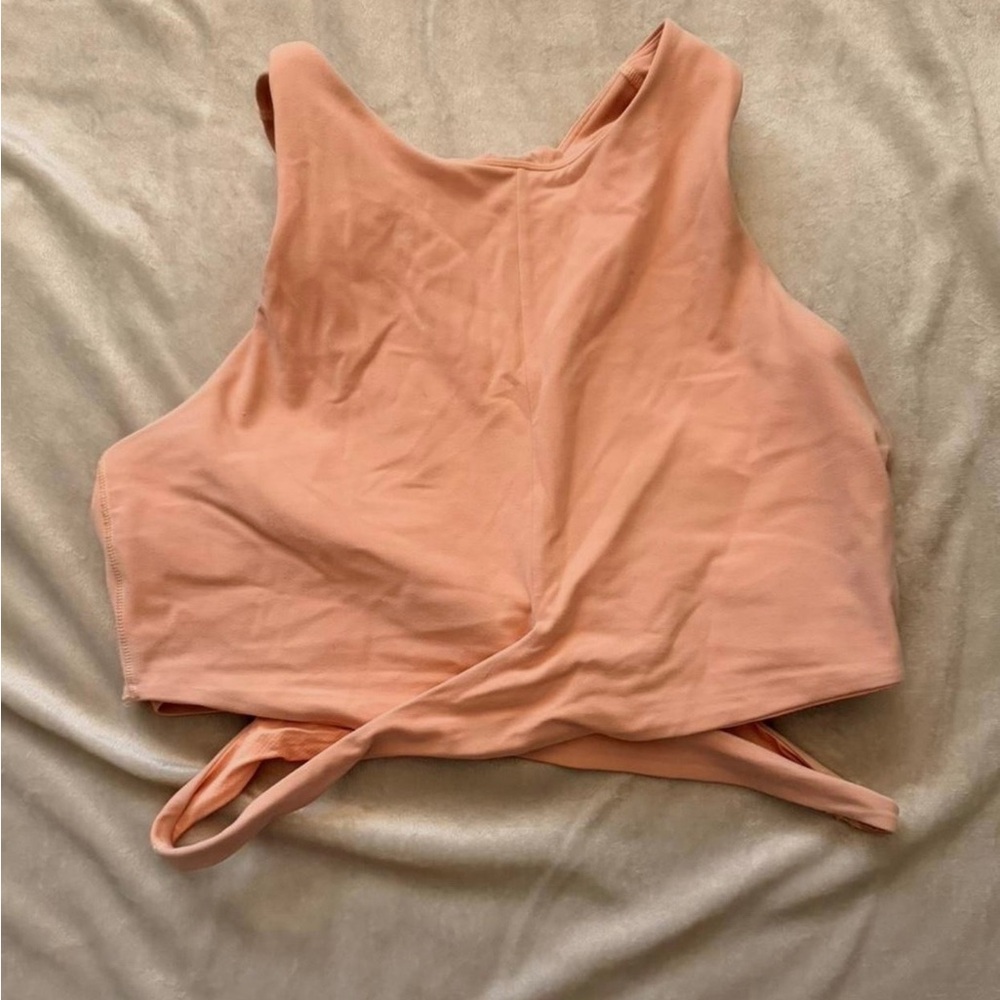 Athleta Coral Sunset Conscious Cut Crop Top Bra D-DD
